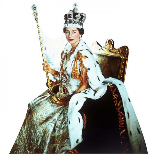 Queen Elizabeth II Coronation Cardboard Cutout Standee Standup