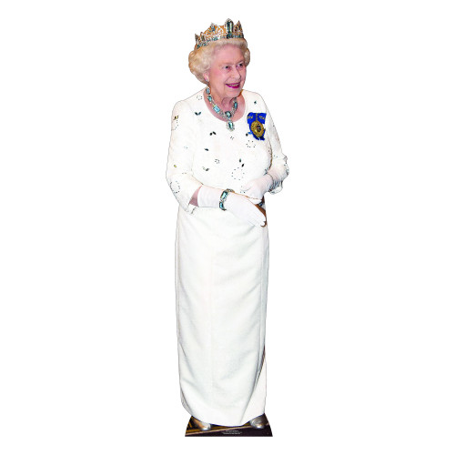 Queen Elizabeth Wearing Crown Cardboard Cutout Standee Standup